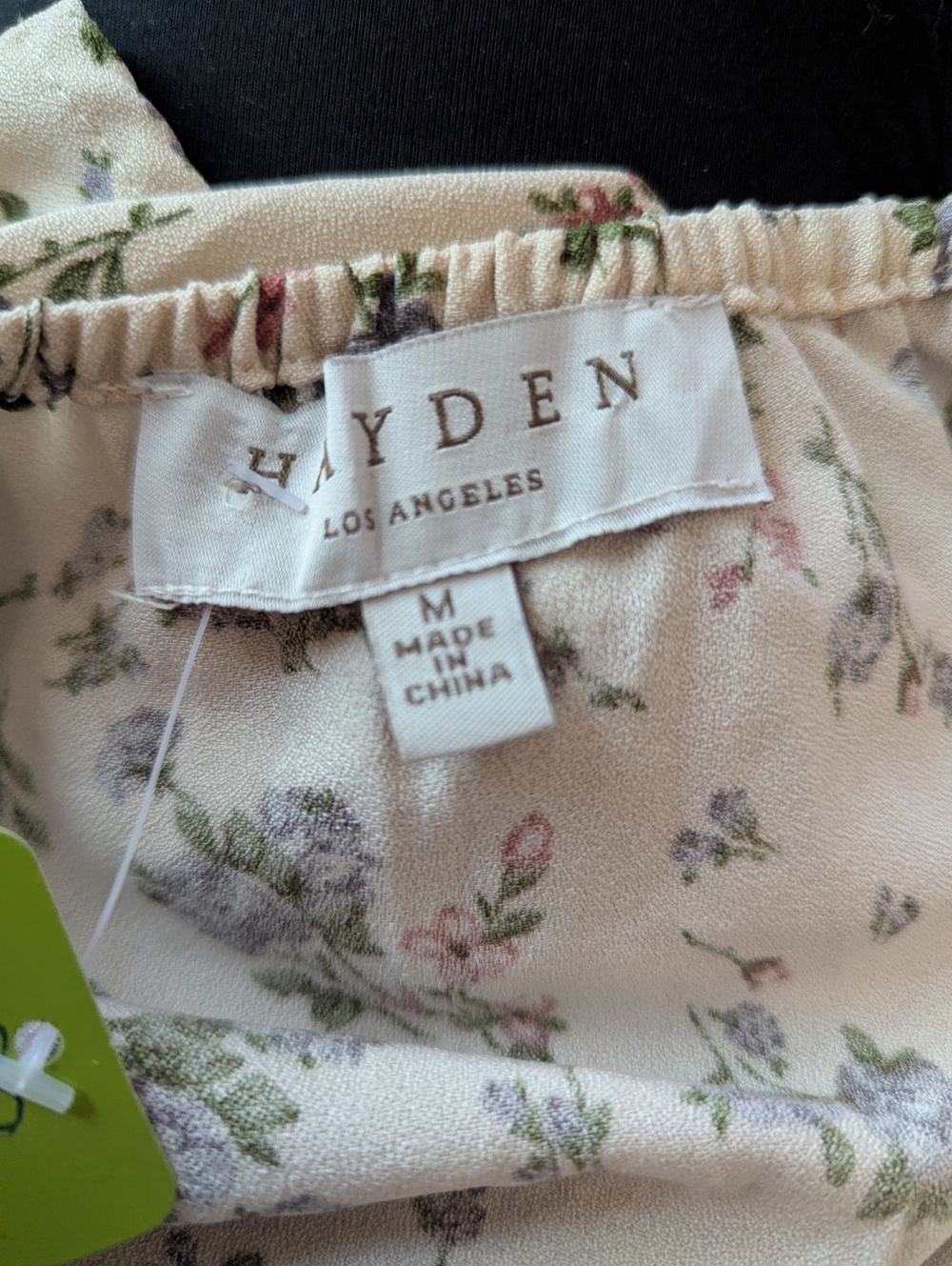 Hayden Floral Blouse S Medium Pink Lavender Peasant Top Long Sleeve Cottagecore - Picture 4 of 5